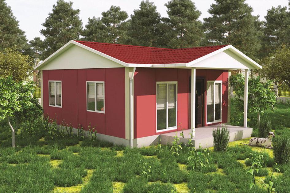 45 m² 2+1 Tek Kat Prefabrik Ev