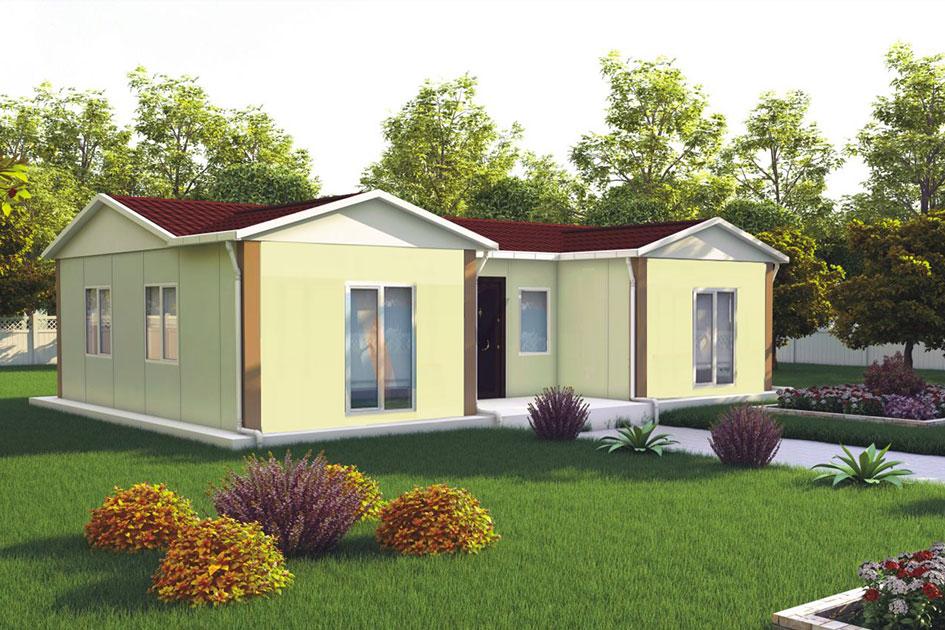73 m² 2+1 Tek Kat Prefabrik Ev