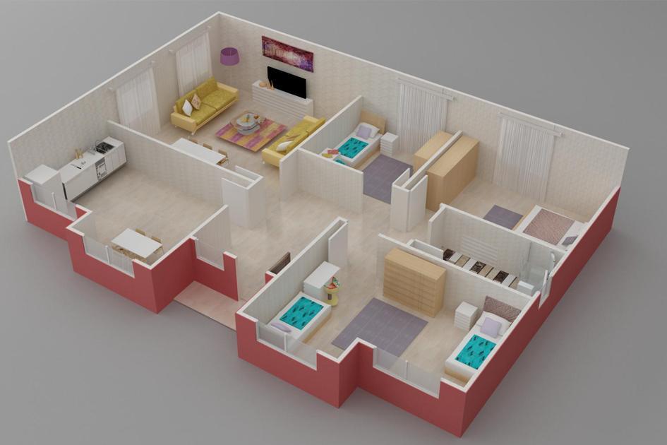 112 m² 3+1 Tek Kat Prefabrik Ev son görsel