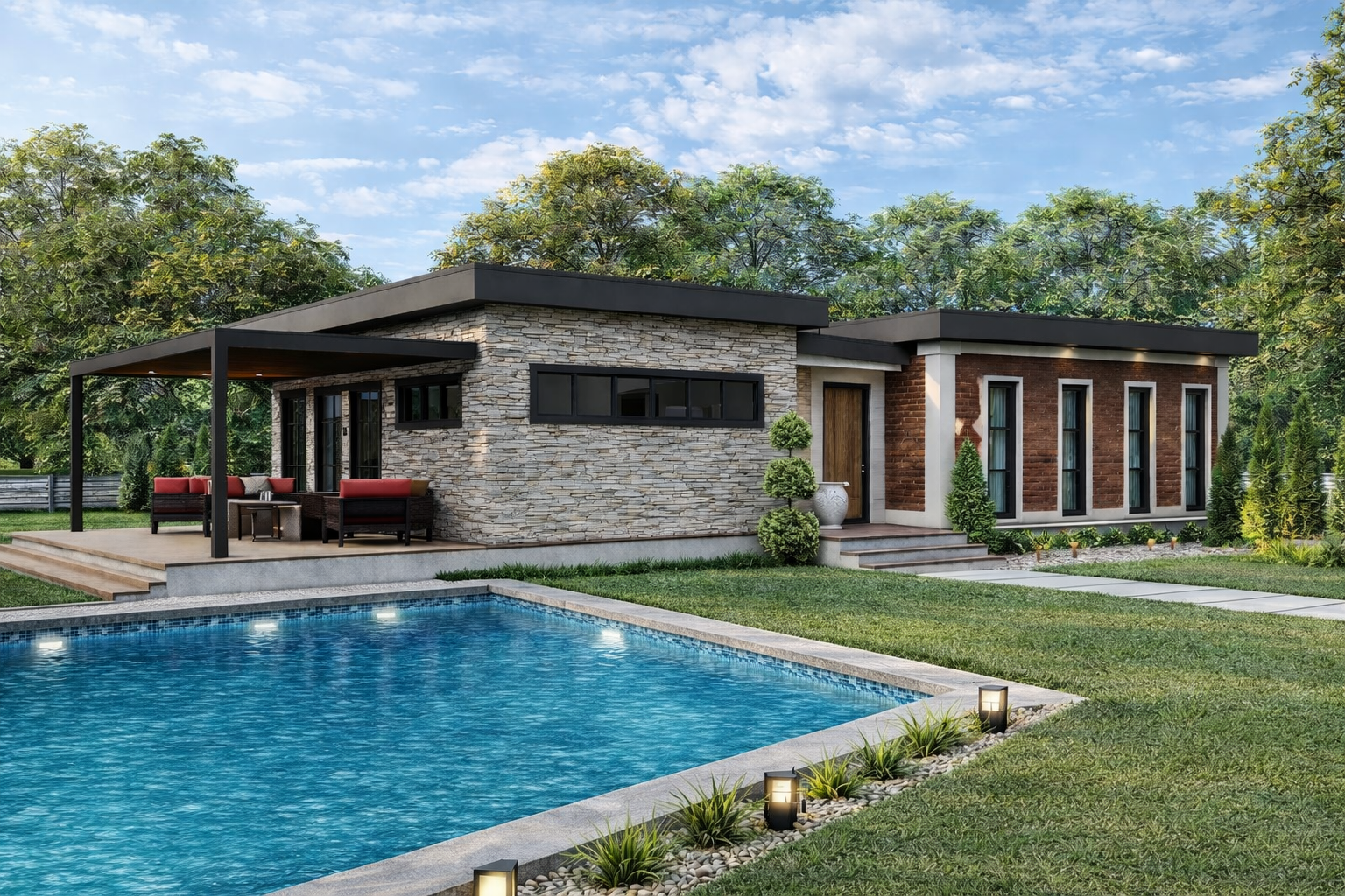 144 m² 3+1 Tek Katlı Çelik Villa | Nova 144 görsel 4