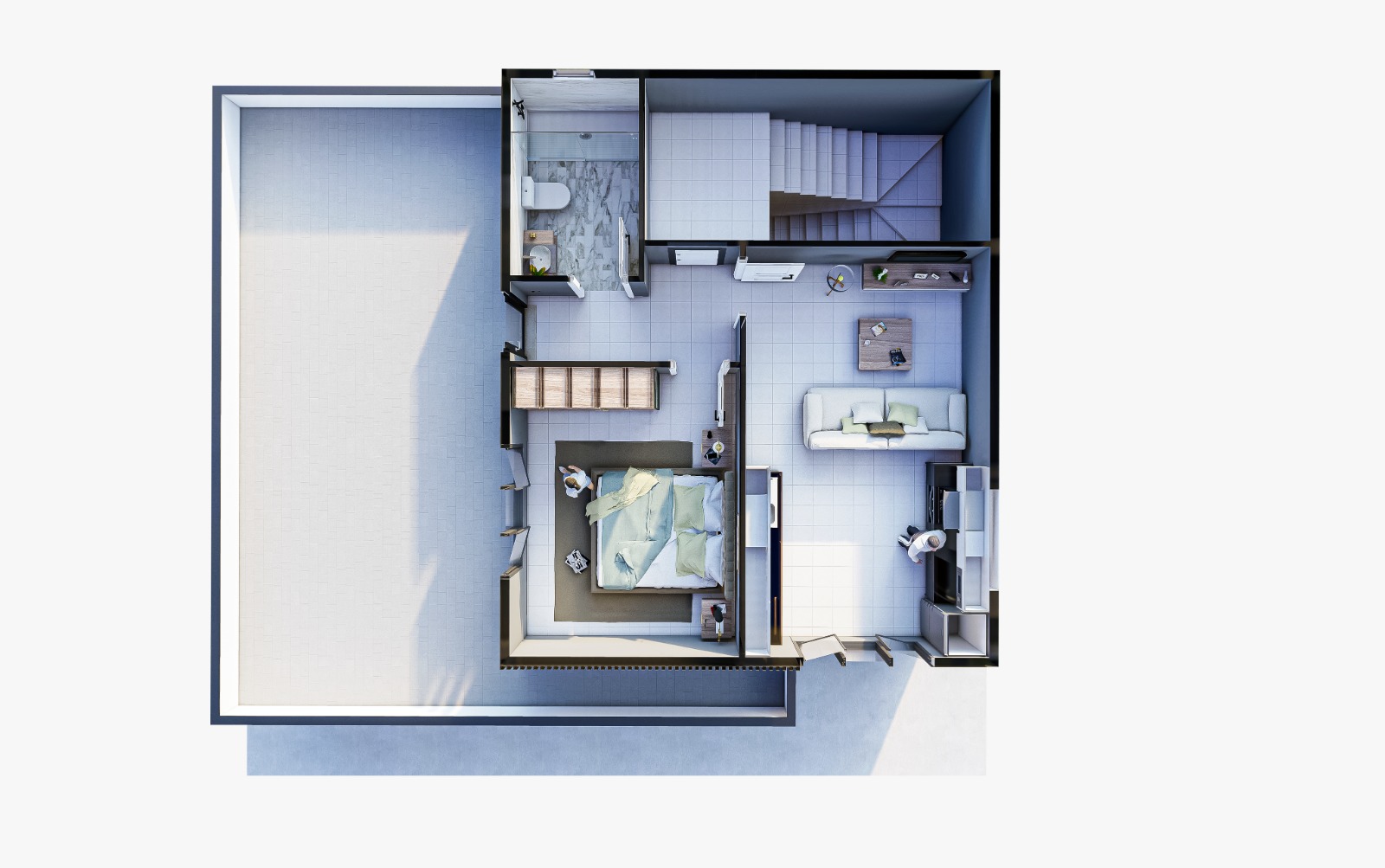 183 m² 3+1 Dubleks Çelik Villa görsel 4